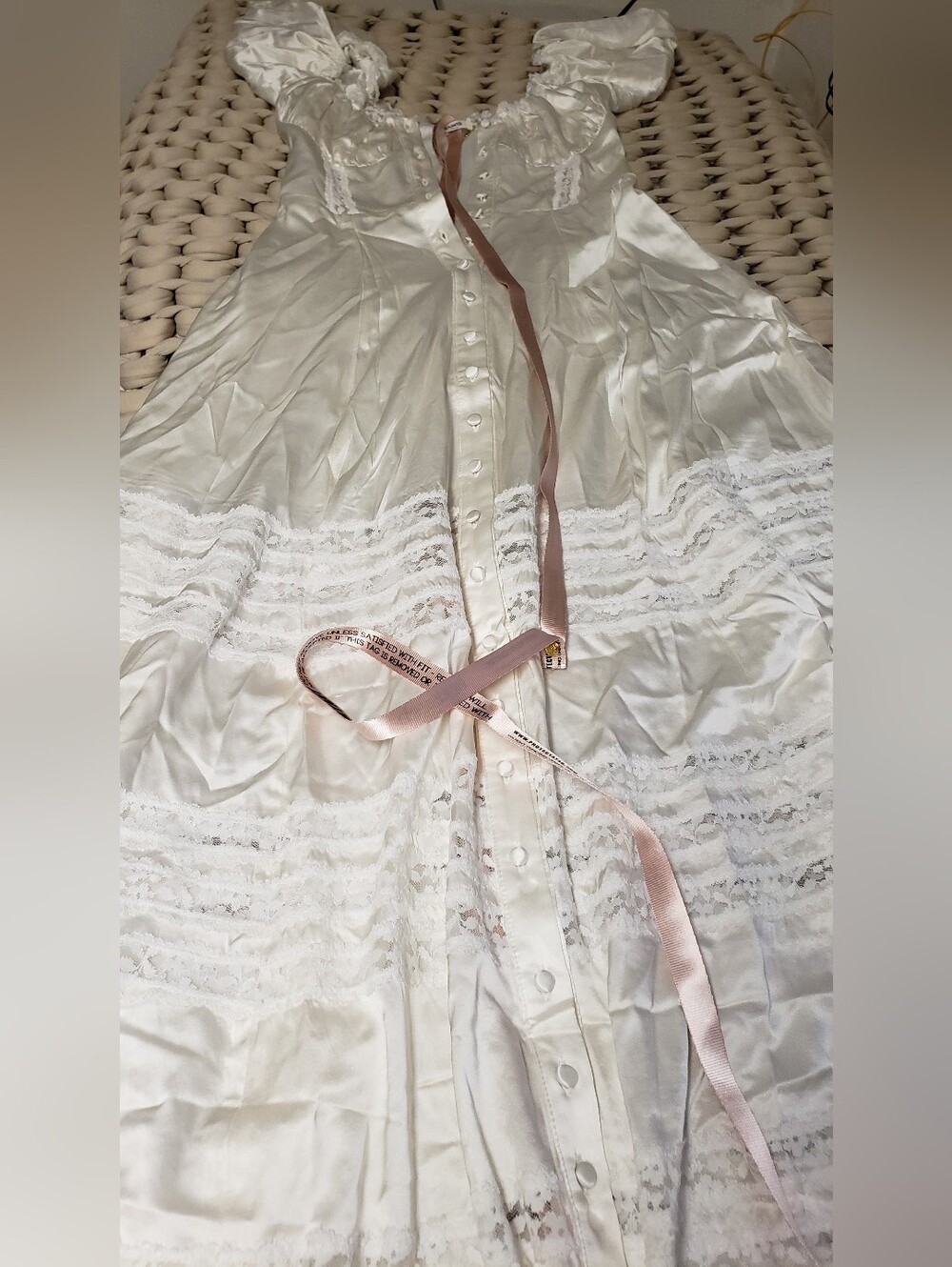 House of cb EVIANA Ivori real silk puff Sleeve Dress - Picture 3 of 9
